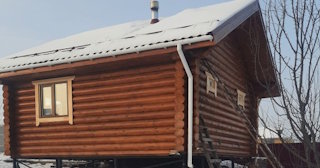Баня из оцилиндрованного бревна под ключ в Карталах - от 135356 рублей